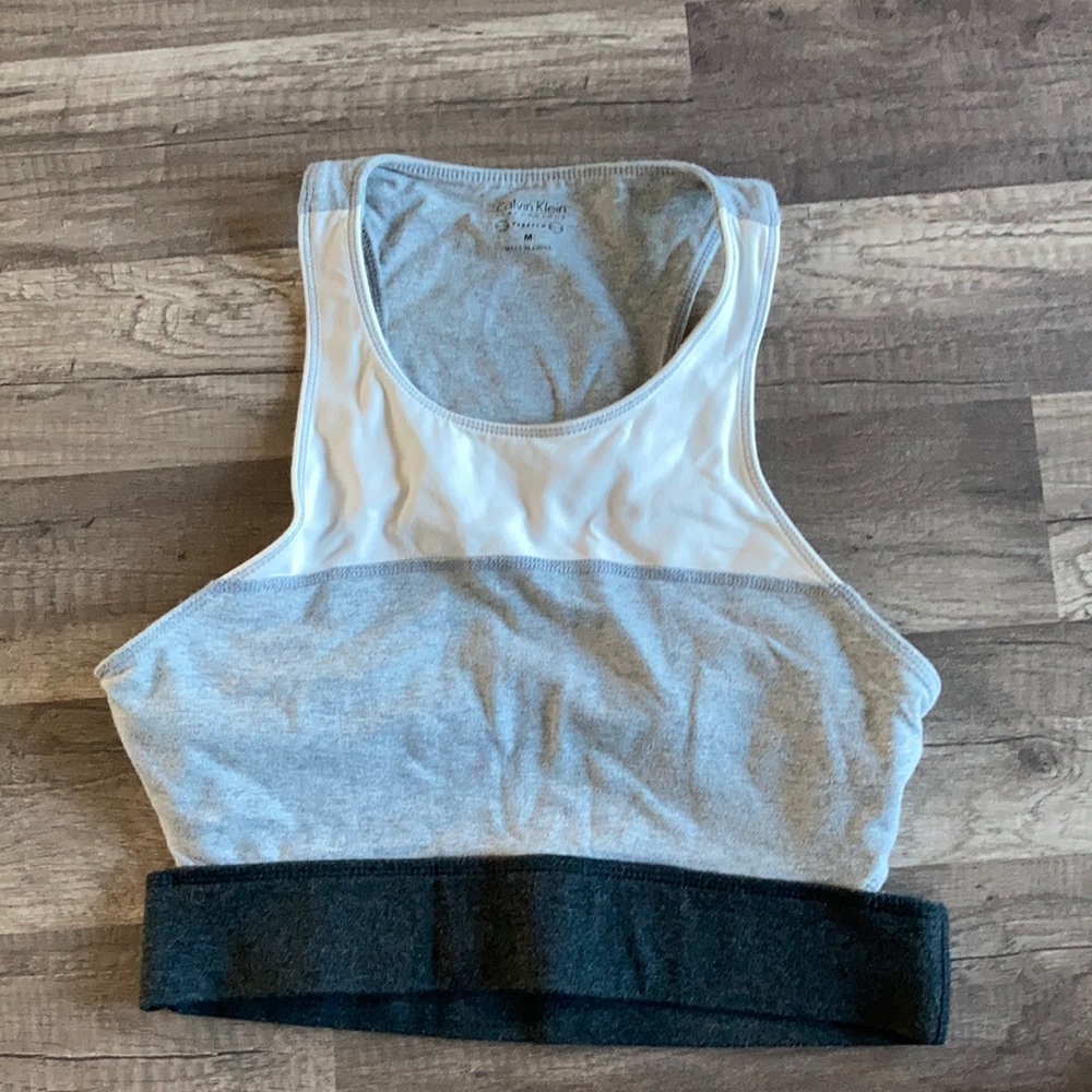 Calvin Klein performance workout racer back crop top, since M.